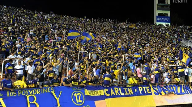 hinchada de boca en el malvinas