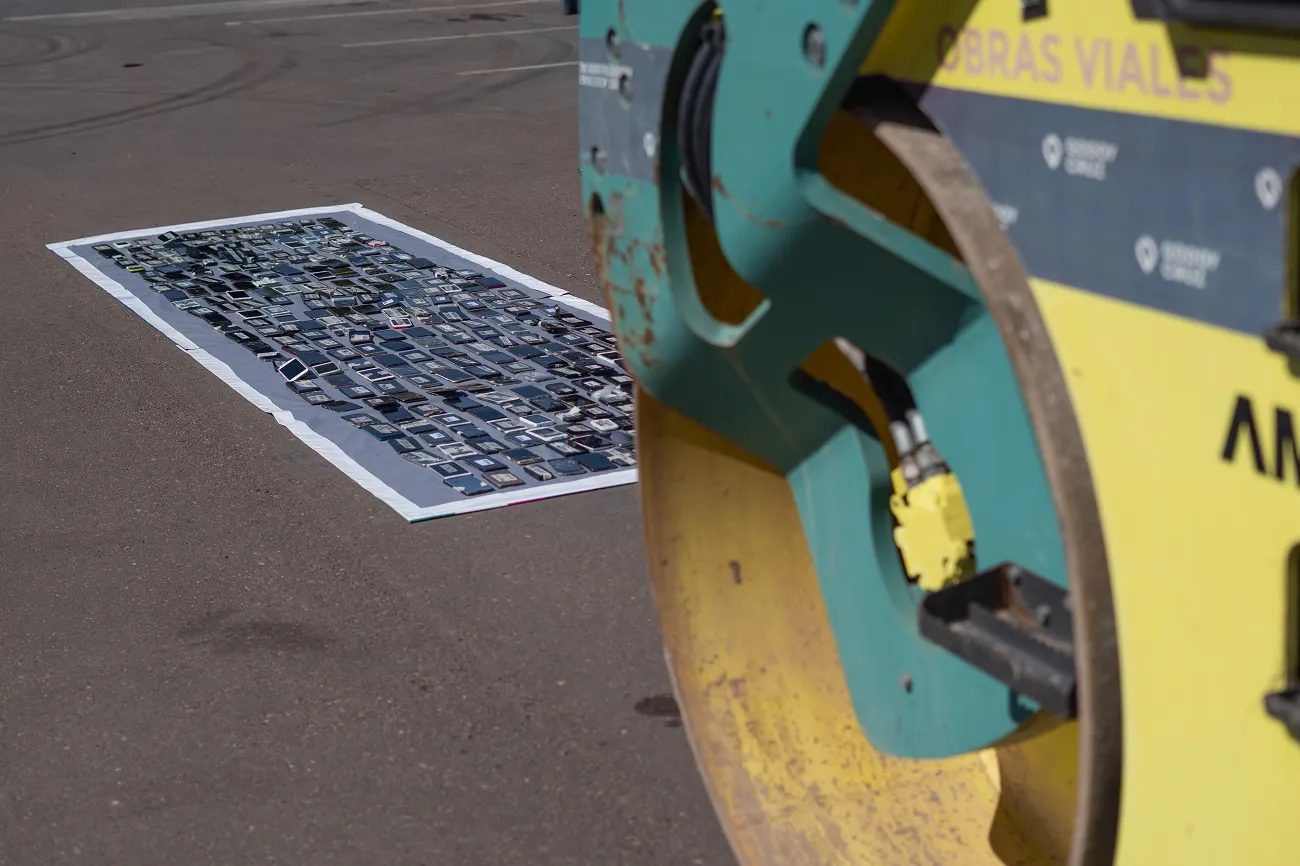 celulares destruidos