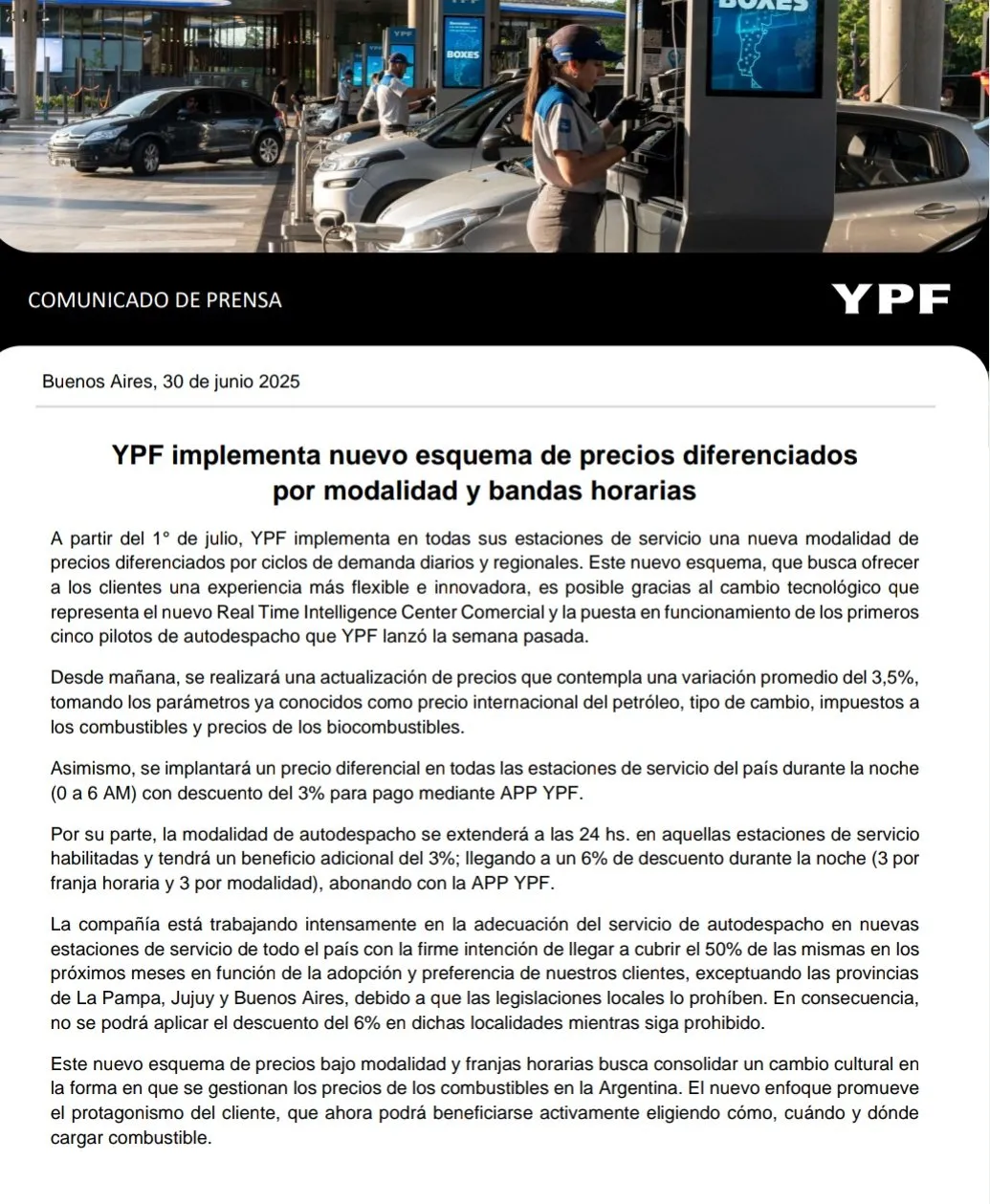 comunicado ypf