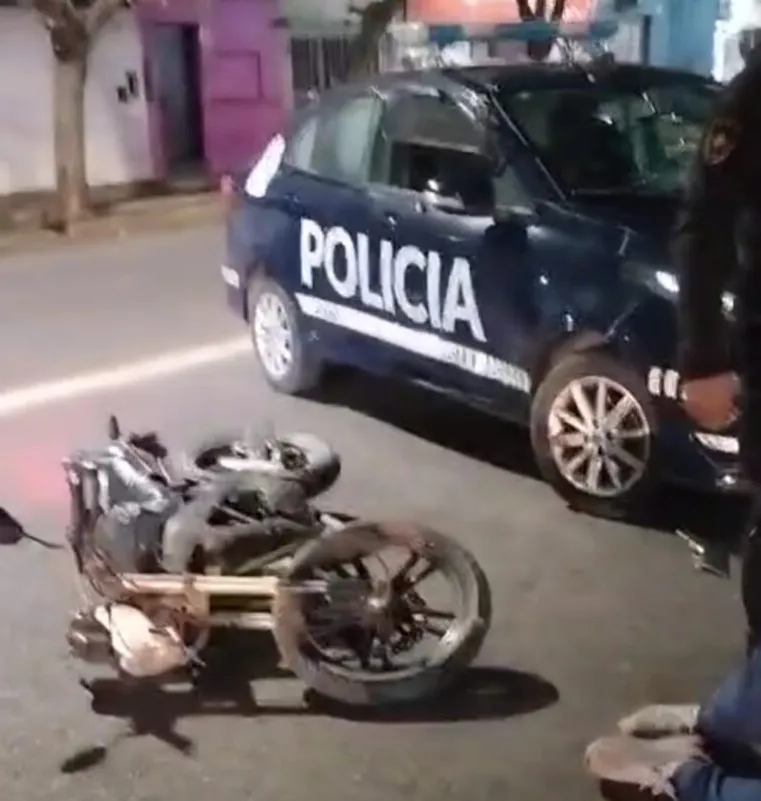 motociclista choque san martin policia