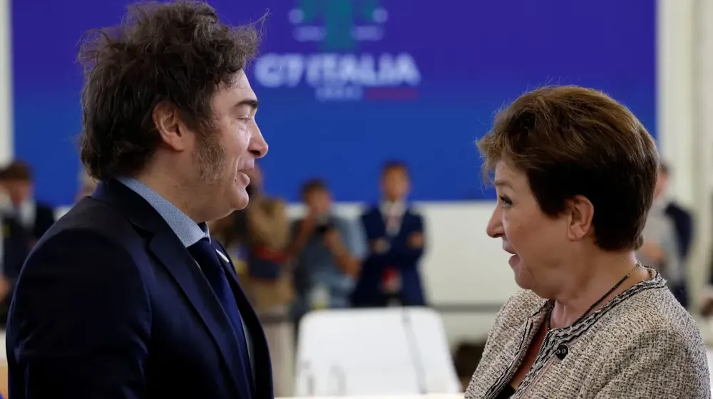 javier milei y kristalina